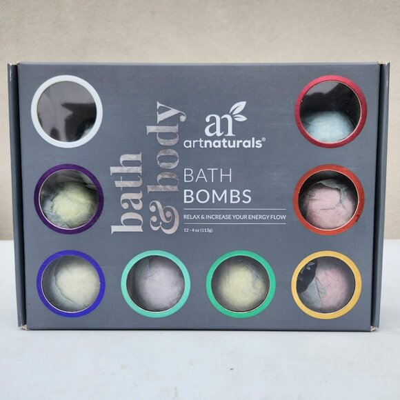NEW 12 Large Bath Bombs Gift Set kit Natural Handmade Essential Oil Spa Bubble B - Picture 1 of 13